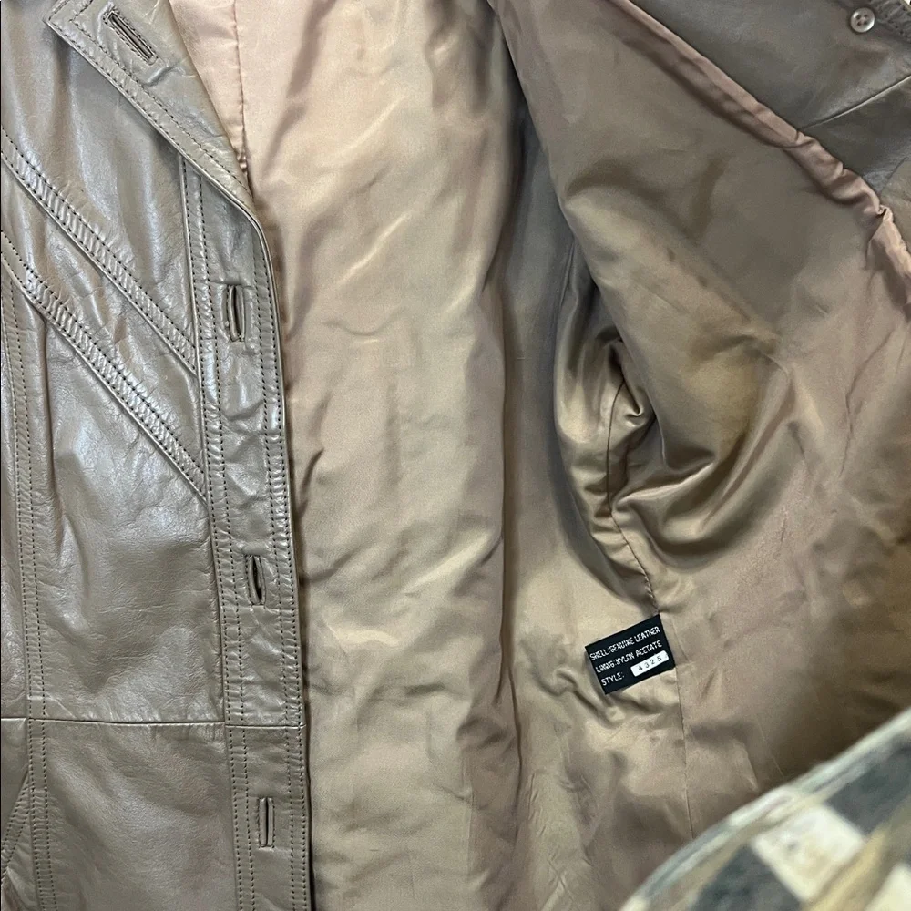 70’s Taupe Brown Genuine Wilson’s Leather Jacket - Picture 14 of 17